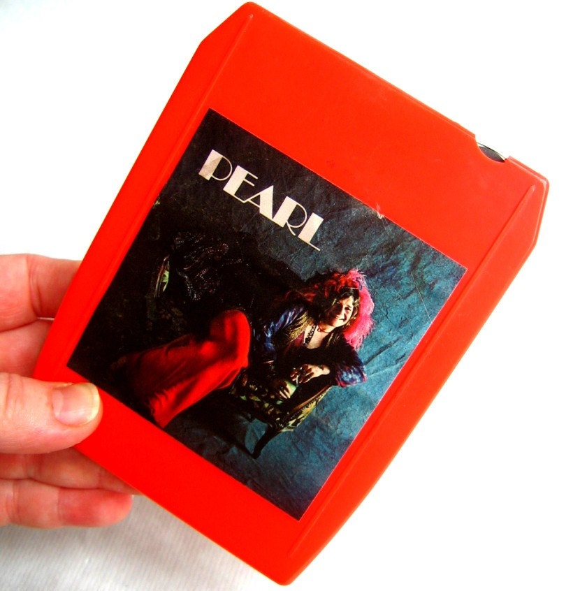 Vintage Janis Joplin Pearl 8 Track Cassette Tape Cartridge - 1970s - Red Eight Track- Woodstock Hippie Rock