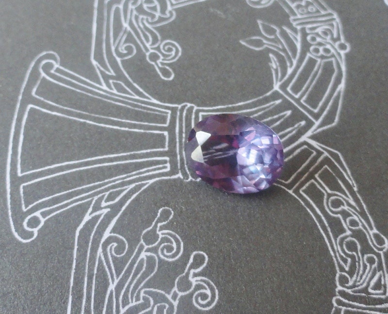 Loose Synthetic Czhoralski Alexandrite Gemstone 10x12mm