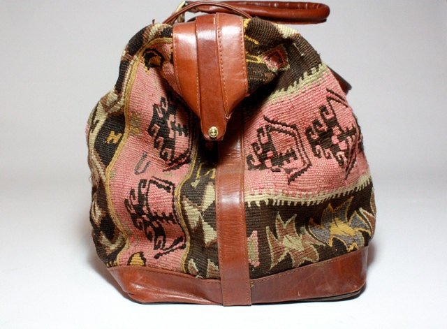 VTG Oversized Turkish Kilim Tapestry Weekender Bag