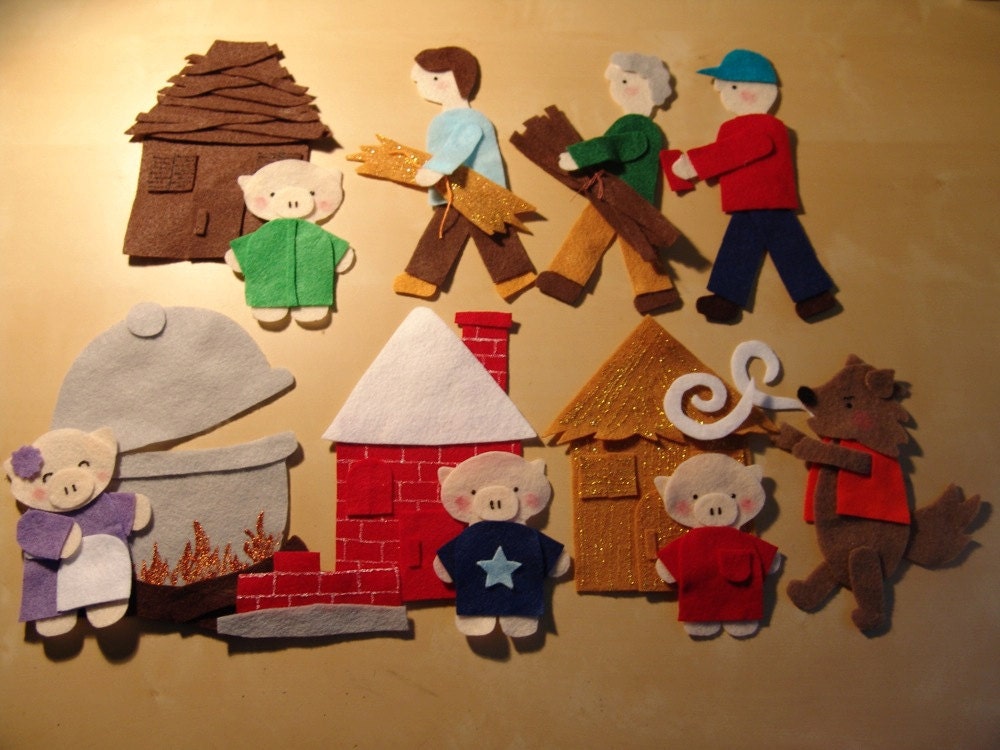 Three Little Pigs Felt Set