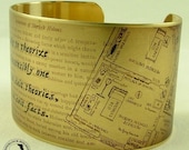 Scandal in Bohemia Literary Brass Cuff - Adventures of Sherlock Holmes with Irene Adler - Insensibly one begins to twist facts
