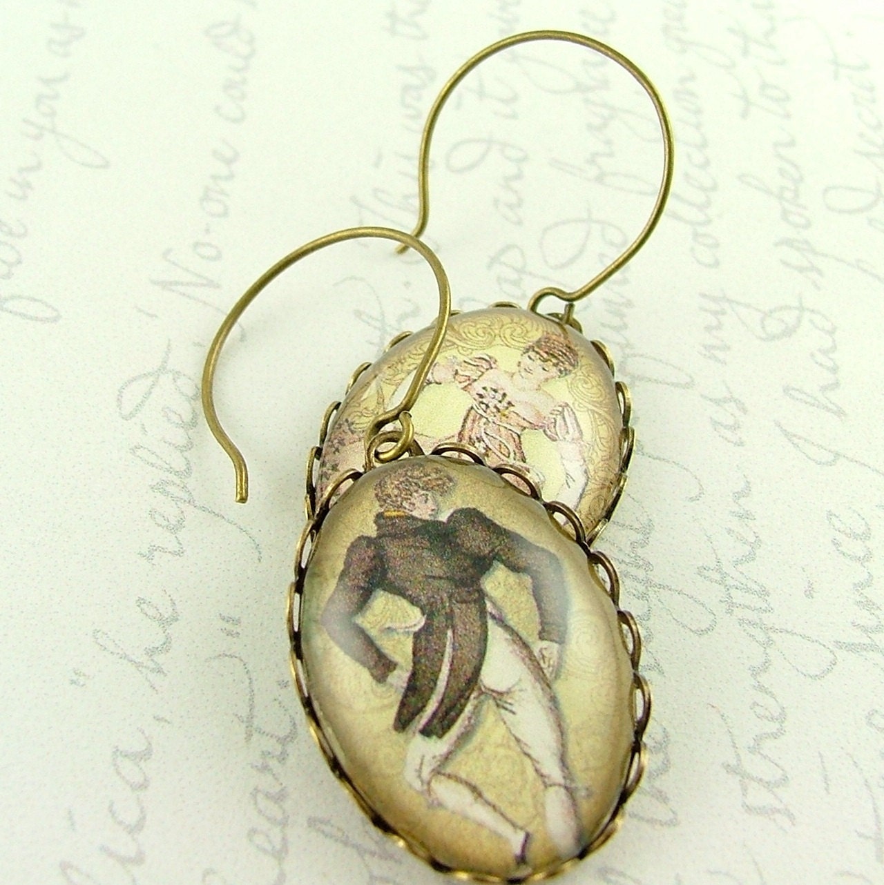Regency Dancing 'Elizabeth Bennet and Mr Darcy' Pride and Prejudice Earrings - Jane Austen Literary  Jewelry