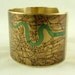Vintage London Map with the River Thames Brass Cuff Bracelet - Map Jewelry - London Olympics 2012