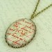 Heathcliff and Cathy - Wuthering Heights - ABYSS - Literary Quote Glass Necklace