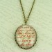 Heathcliff and Cathy - Wuthering Heights - ABYSS - Literary Quote Glass Necklace