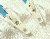 SALE 4 Inch White Zippers YKK Color 501 25 Pieces