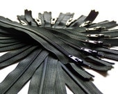 Ten 28 Inch Black Zippers YKK Color 580
