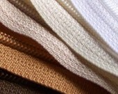 8 Inch YKK Zipper Bundle NATURALS brown tan beige vanilla white 10 pcs