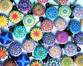 25 Assorted Kaleidoscope Zipper Pulls