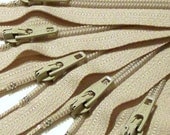 Twenty-five Beige 16 Inch Ykk Zippers YKK Color 572