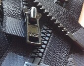 3 inch YKK Molded Plastic Separating Zippers (5) Pieces Black