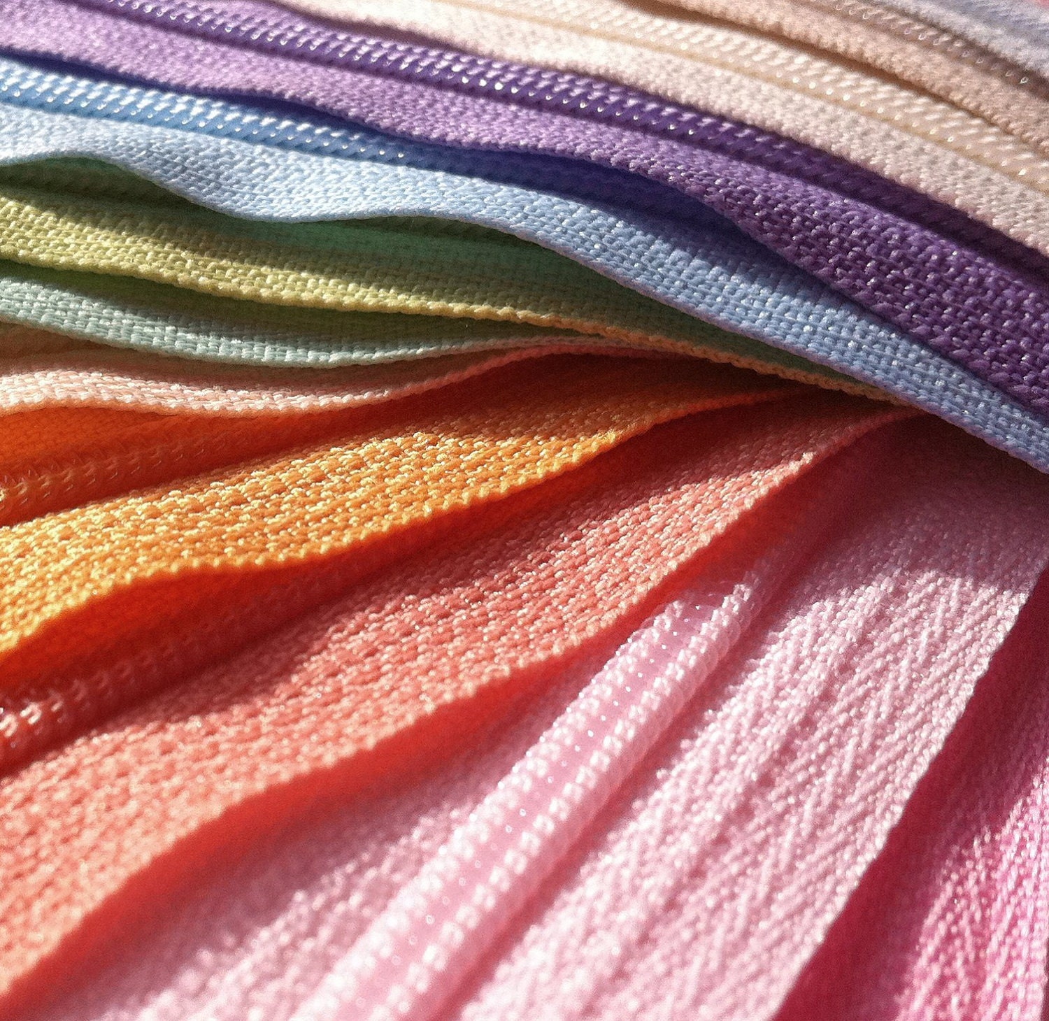 8 Inch Ykk Zippers PASTEL Sampler Pack