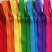 14 Inch Ykk Zipper Rainbow Sampler Pack 10 pcs red orange yellow green blue purple pink black white