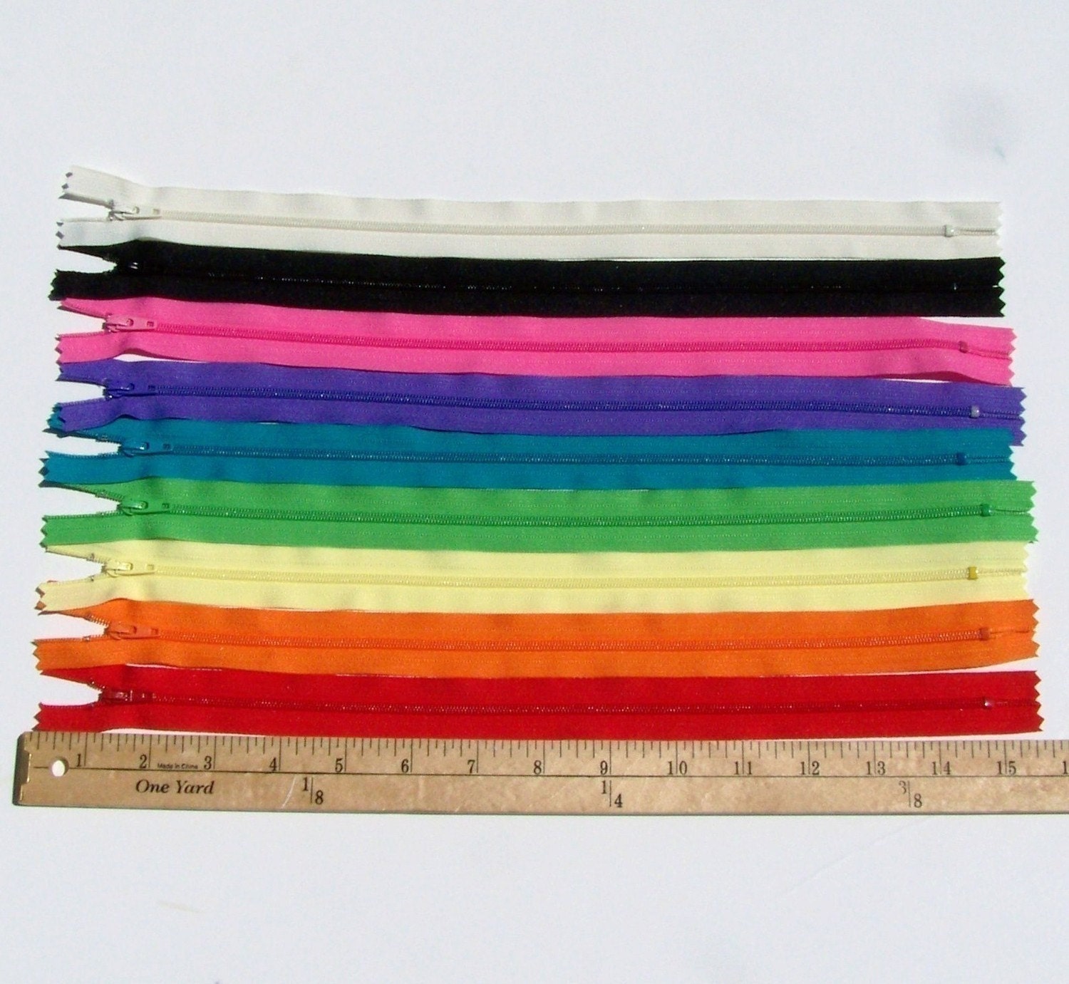 SALE 50 Assorted 14 Inch YKK Zippers
