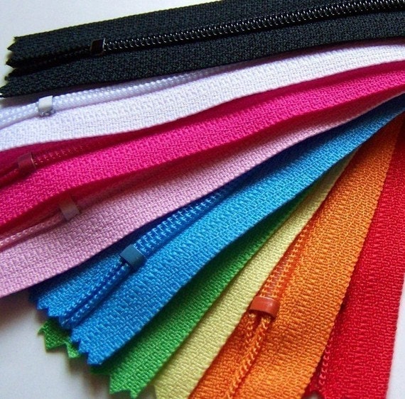 SALE 50 Assorted 14 Inch YKK Zippers