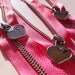 Last 2- Reserved for MaLora- Metal Teeth 7 Inch Zippers with Special Heart Pull - YKK- 2 Pieces- Flamingo Pink 335
