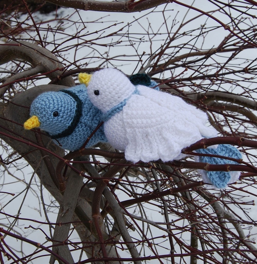Instant Download Crochet Pattern - Amigurumi Doves