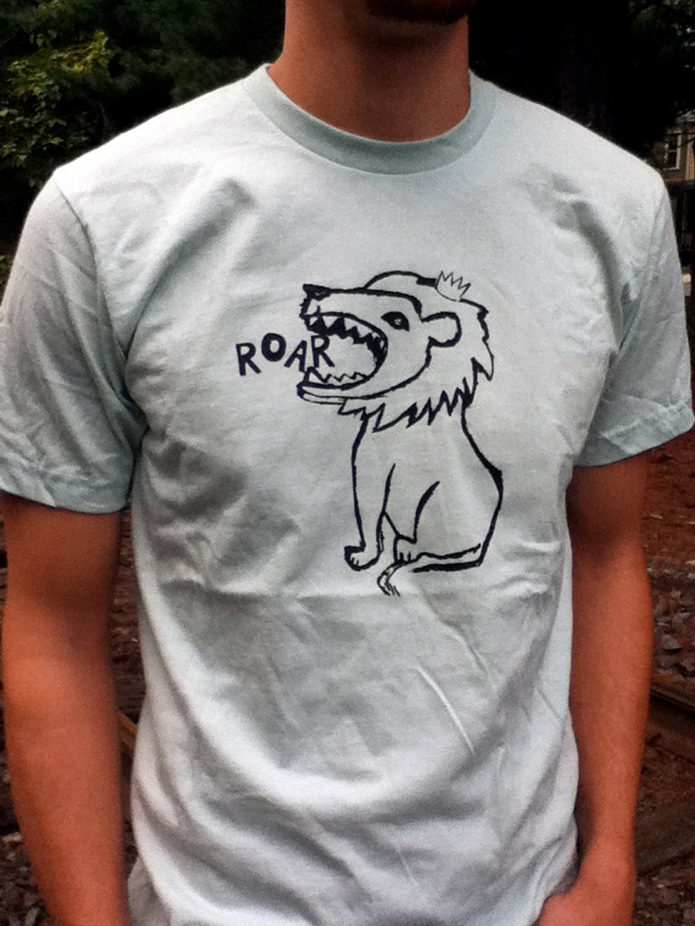SALE Baby Blue Lion Men's Lion Tshirt