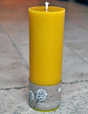 Beeswax Candle Pillar -- 3" x 9"