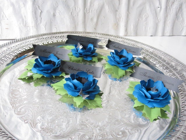 Paper Flower Place Cards
