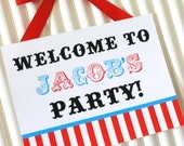 Circus Party Printable Welcome Sign by The TomKat Studio