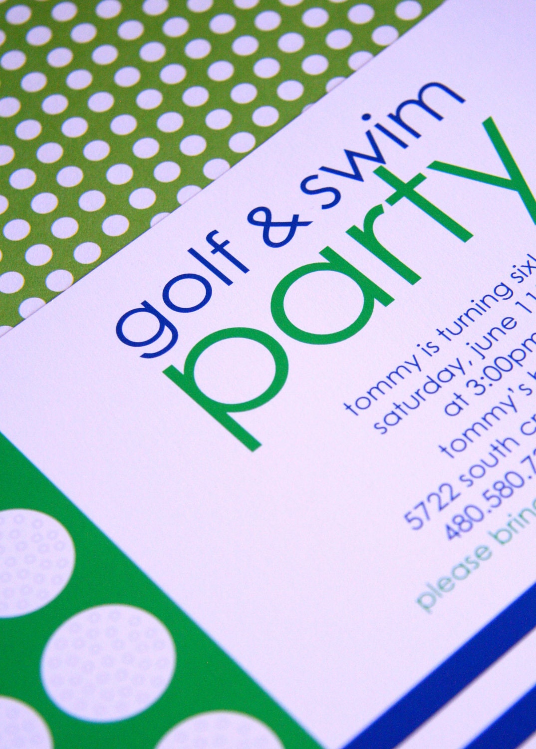 PRINTABLE Invitation Design - Golf Birthday Party Collection - The TomKat Studio
