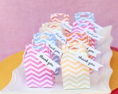 Chevron Cotton Candy Party Printable Thank You Flags by The TomKat Studio
