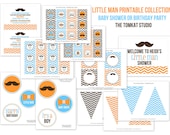 Little Man Printable Party Collection - Baby Shower or Birthday Party - The TomKat Studio