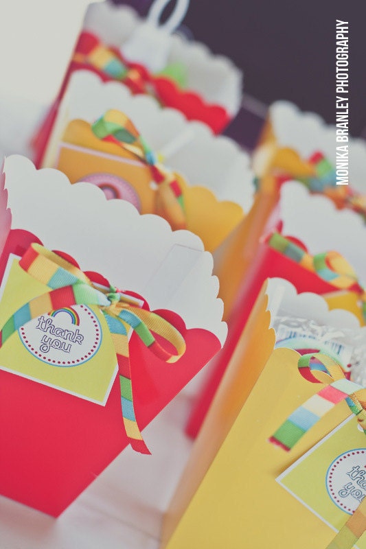 Rainbow Birthday Party - Printable Favor Tags - The TomKat Studio