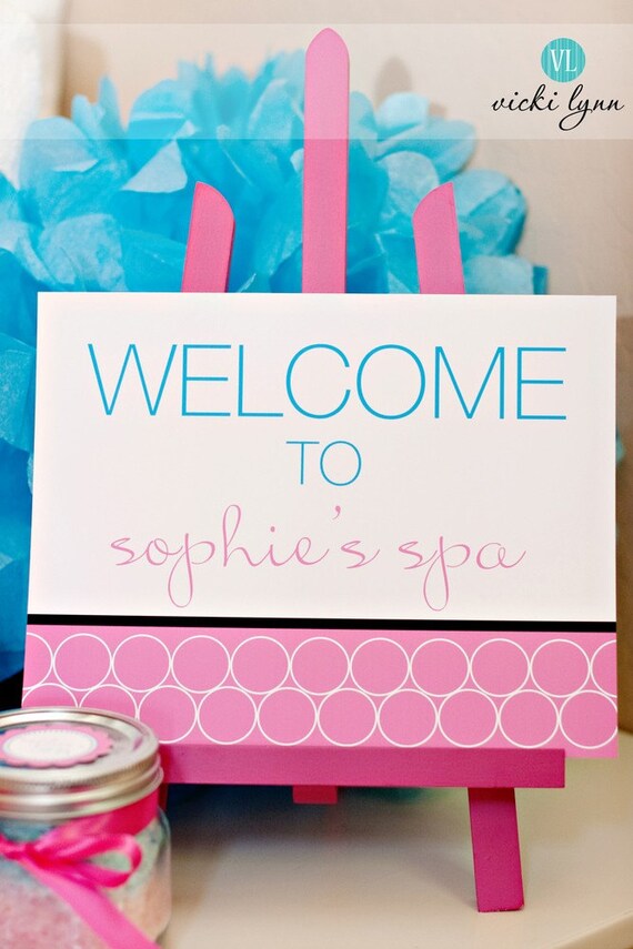 Spa Party Full Printable Party Collection by The TomKat Studio Il_570xn