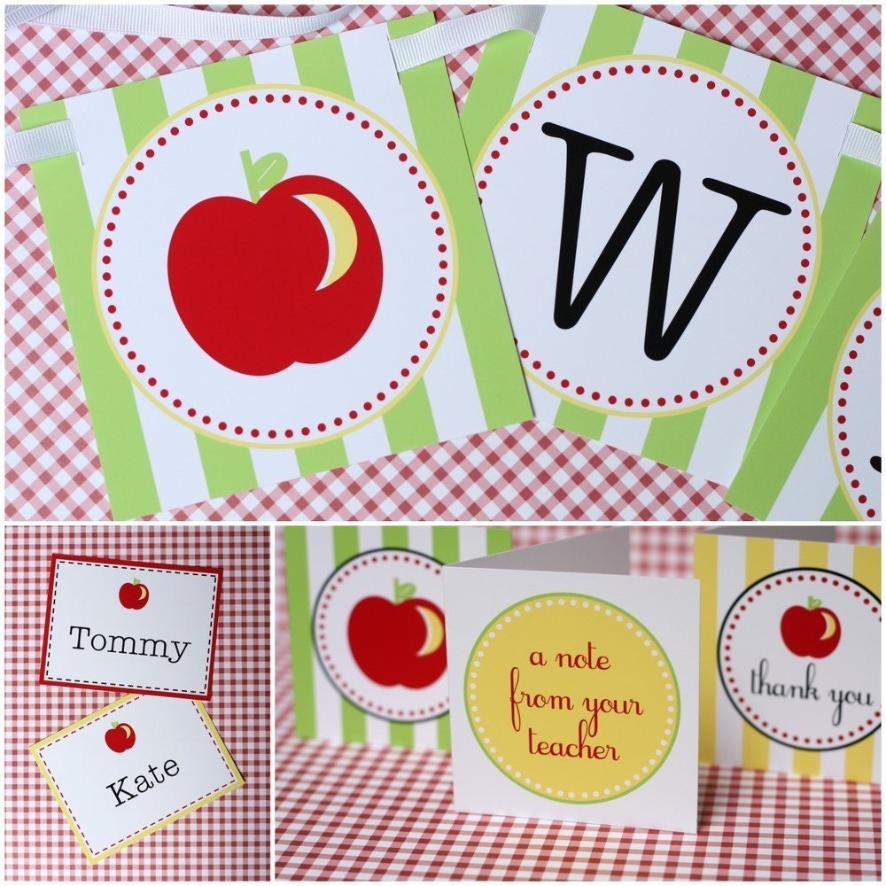 PRINTABLE COLLECTION - Back to School Teacher Collection - The TomKat Studio Il_570xn