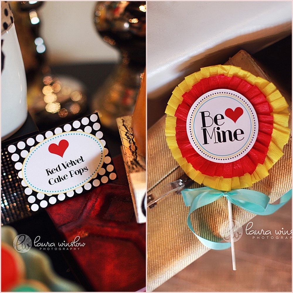 Printable Party Collection - Mod Glam Valentine's Day - The TomKat Studio