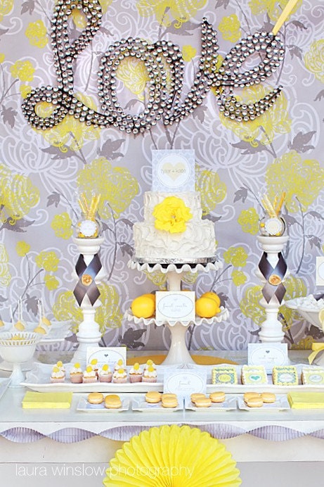 Yellow & Gray Printable Cupcake Toppers - The TomKat Studio
