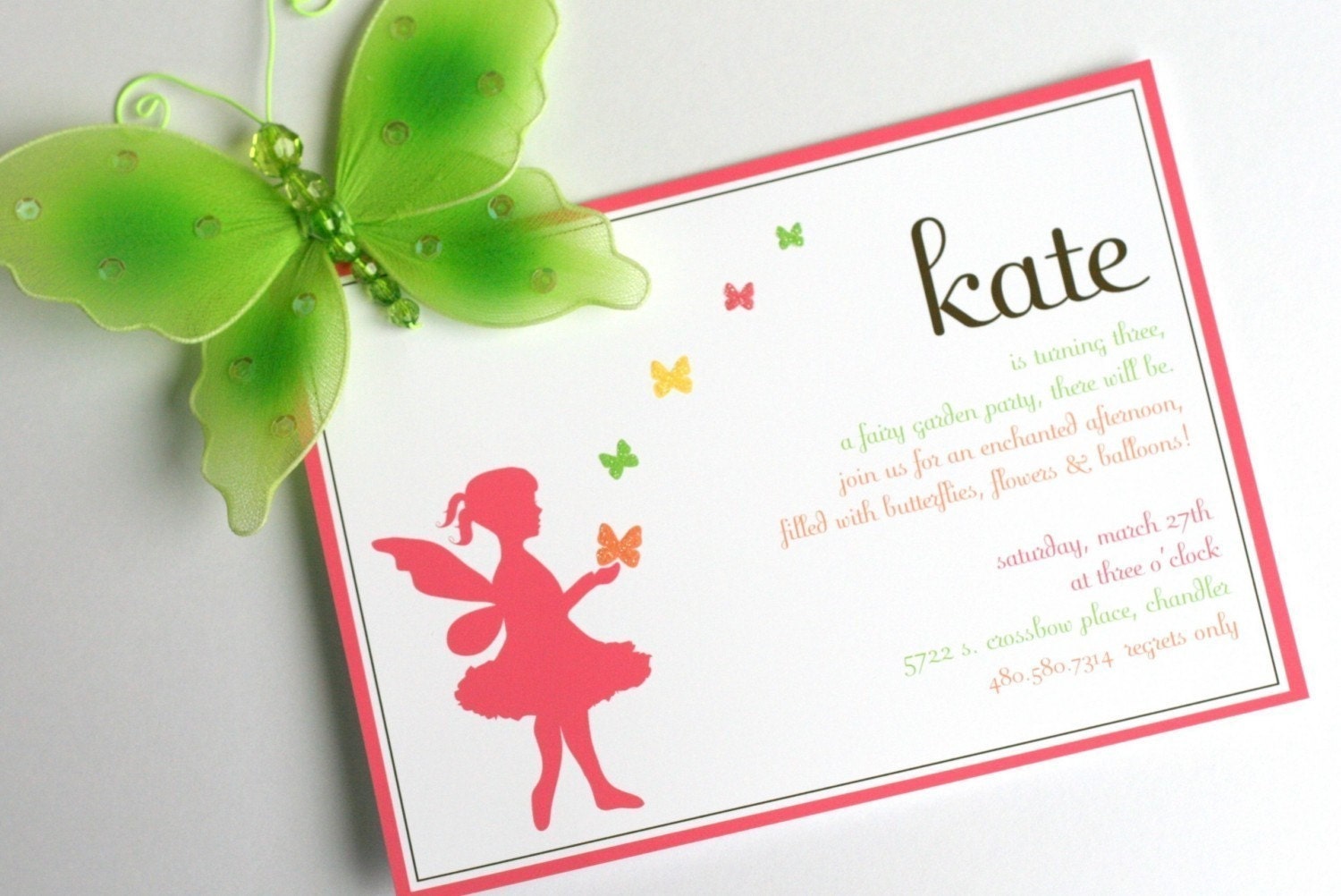 Fairy Party Invitation - Printable Birthday Invitation Design - The TomKat Studio