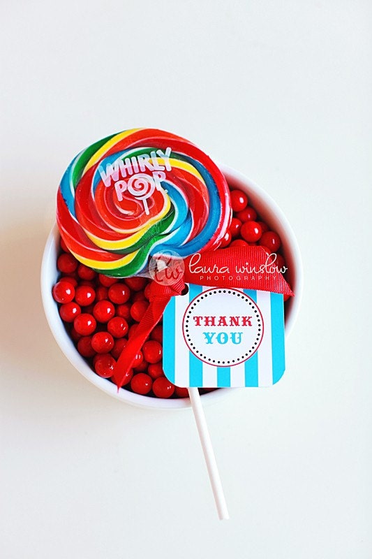 Circus Party Printable Favor Tags by The TomKat Studio