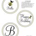 Bumble Bee Party 4 inch Printable Party Circles by The TomKat Studio