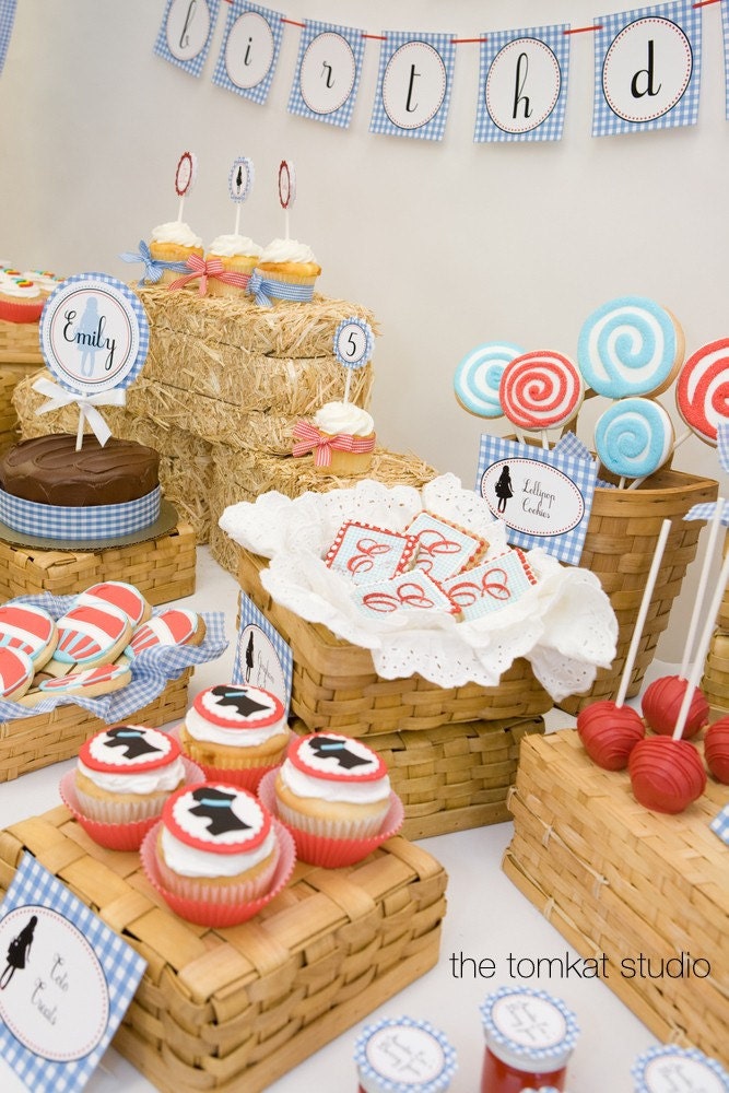 Dorothy Wizard of Oz Inspired Party Printable Collection by The TomKat Studio
