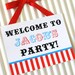 Circus Party Printable Welcome Sign by The TomKat Studio