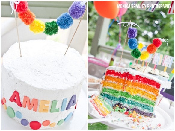 Rainbow Party Printable Food and Dessert Labels - The TomKat Studio