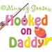 Hooked on Daddy Fishing Baby Girl Onesies  Baby Bodysuits Infant Rompers to GIrly T shirts