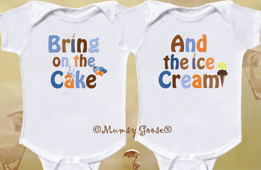 Twin Birthday Onesies First Birthday Rompers Boy Girl Twin Birthday Shirts