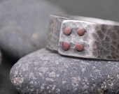 Sterling Silver Hammered and Riveted Ring