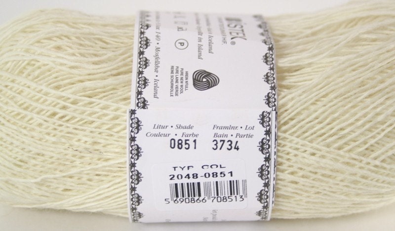 Lodband/Einband lace - Icelandic Wool. White nr. 0851