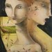 Original 12x12 Oil Painting --- Berry Eater