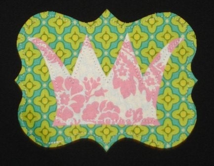 Pink and Green PRINCESS CROWN Birthday Shirt Il_570xn