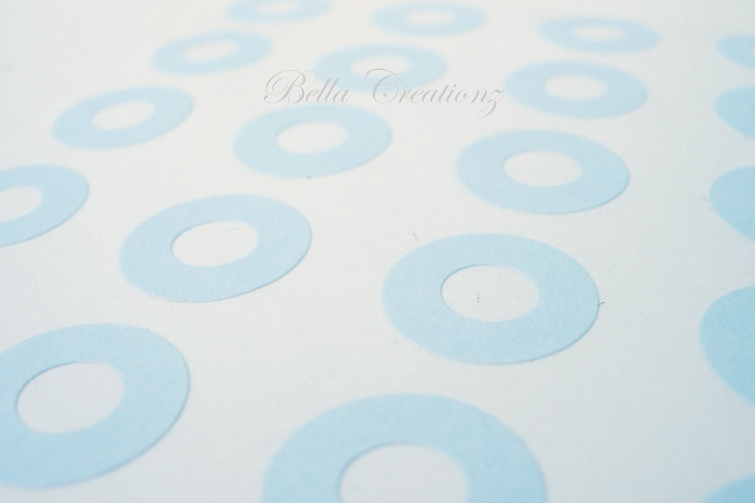 Light Blue Circle Reinforcement Stickers - FREE SHIPPING