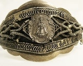 ANtique European Etruscan bracelet Infant of Prague bangle