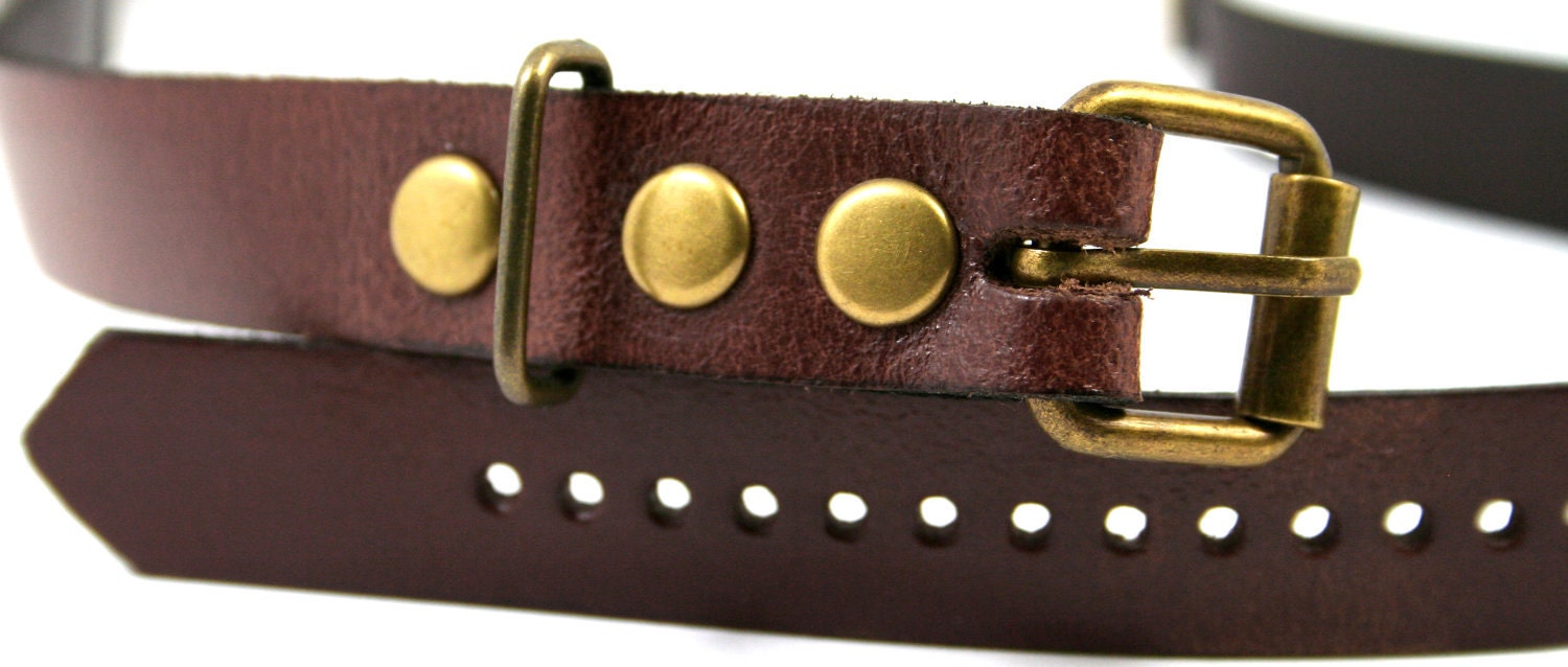 STEAMPUNK GOGGLES made of solid brass brown leather plating and gears decor Assault design no.4