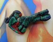 Zombie PinUp Girl Brooch