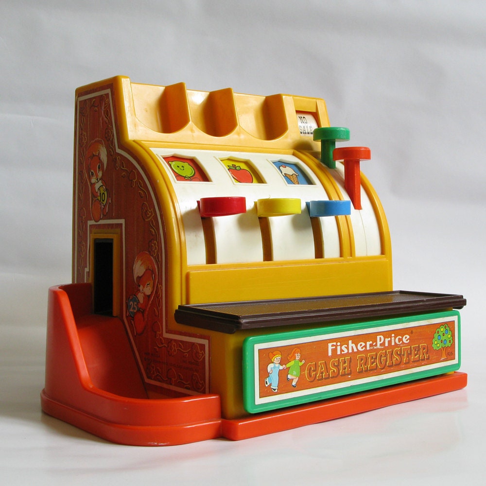 Vintage Fisher Price Toy Cash Register
